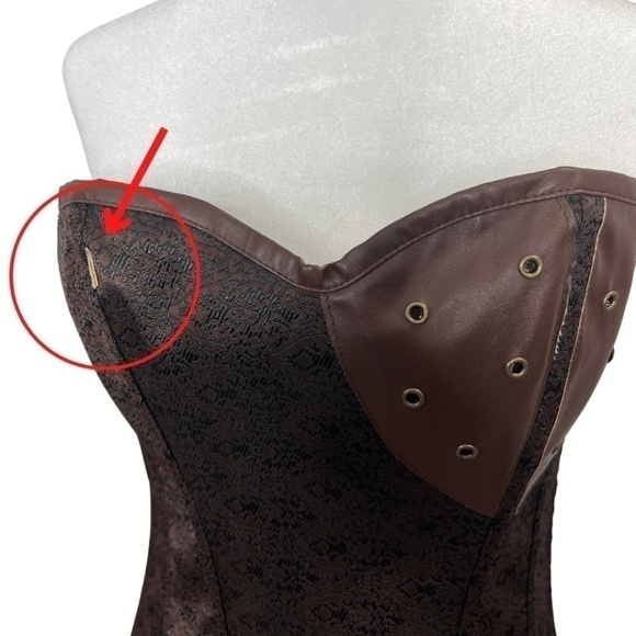 Charmian Steampunk Spiral Steel Boned Corset - Picture 6 of 6